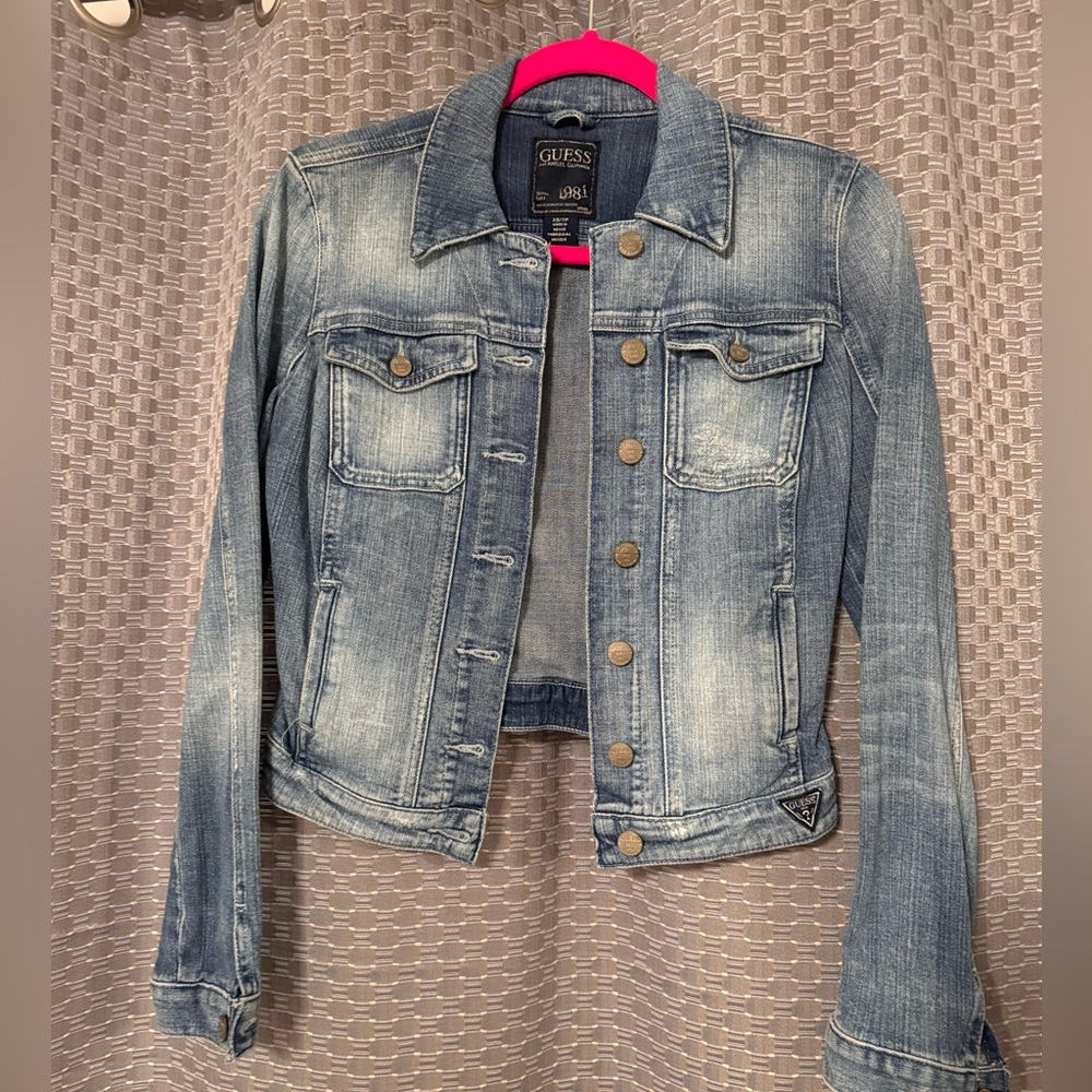 Guess denim jacket . Size xs
